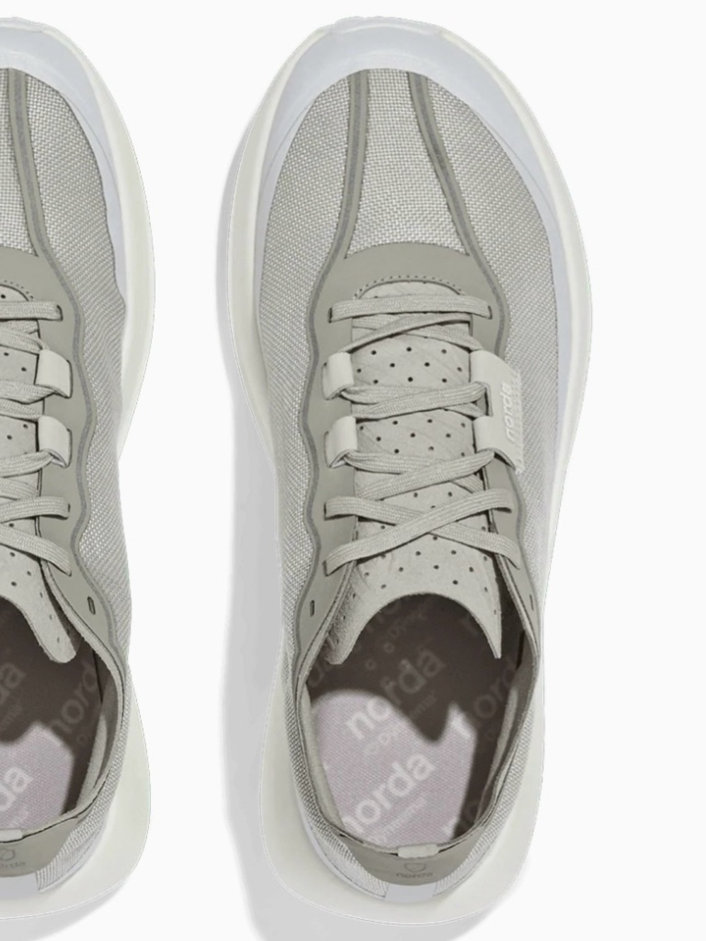 NORDA Men's Athletic Sneakers in Light Gray and White